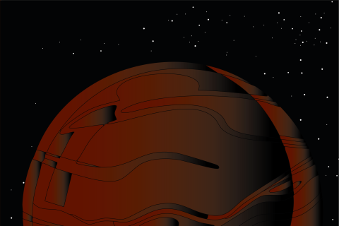 ARTISTIC REPRESENTATION OF A DARK DWARF