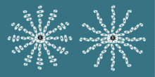 Examples of how E and B modes deform imeges of distant galaxies