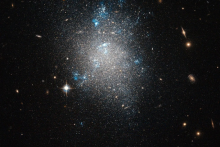 Hubble Views a Dwarf Galaxy    ESA/Hubble & NASA  https://science.nasa.gov/missions/hubble/hubble-views-a-dwarf-galaxy/