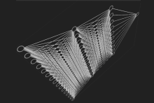An illustration of a neural network with dark background    Creative Commons Attribution-Share Alike 4.0 International   Credits: DancingPhilosopher https://commons.wikimedia.org/wiki/File:Neural_network_with_dark_background.png